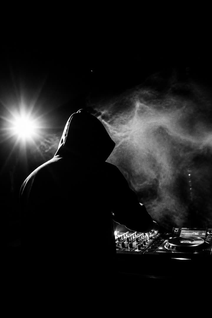 API at the decks, photographed from behind